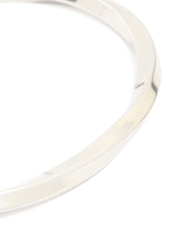 Mens Waterproof Stainless Steel Square Twist Wrist Cuff - link has visual effect only