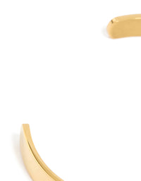 Mens Waterproof Gold Plated Stainless Steel Smooth Flat Wrist Cuff - link has visual effect only
