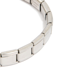 Mens Waterproof Stainless Steel Stretch Link Chain Bracelet - link has visual effect only