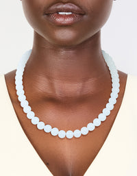 Baby Blue Acrylic Beaded Necklace - link has visual effect only