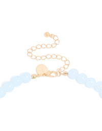 Baby Blue Acrylic Beaded Necklace - link has visual effect only
