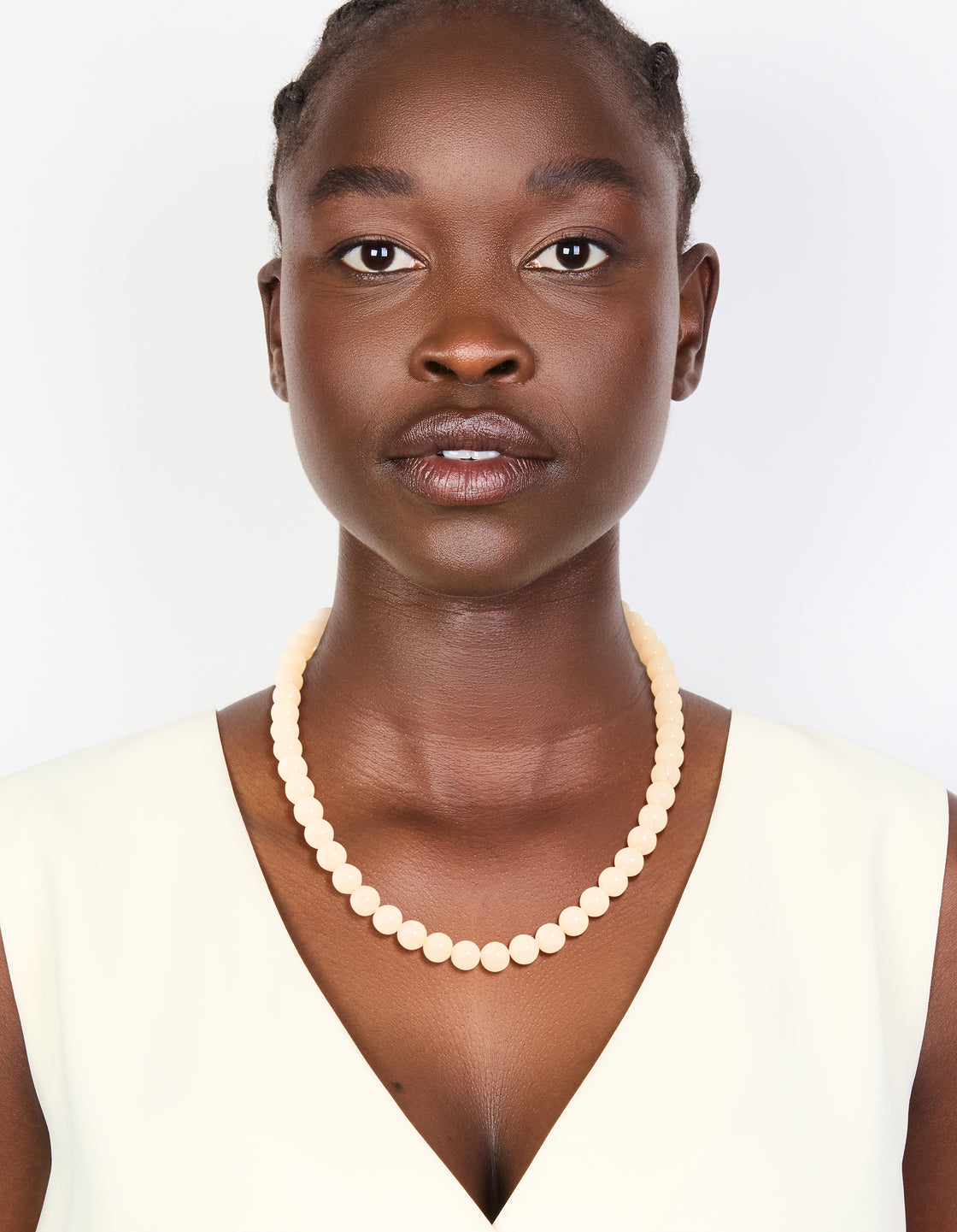 Baby Pink Acrylic Beaded Necklace