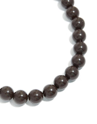 Chocolate Brown Acrylic Beaded Necklace - link has visual effect only