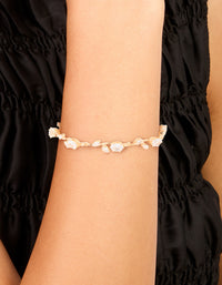 Gold Cubic Zirconia Vine Bracelet - link has visual effect only