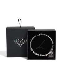 Silver Cubic Zirconia Mixed Shape Bracelet - link has visual effect only
