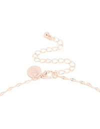 Rose Gold Plated Cubic Zirconia Pavé Butterfly Pendant Necklace - link has visual effect only