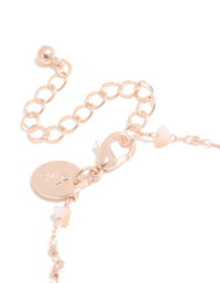 Rose Gold Plated Semi Precious Stone Station Bracelet - link has visual effect only