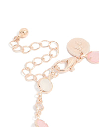 Rose Gold Plated Cubic Zirconia Circle Bracelet - link has visual effect only