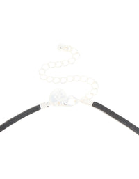 Silver Plated Open Oval Pendant Long Cord Necklace - link has visual effect only