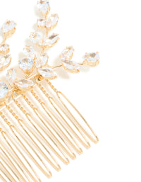 Gold Diamante Leaf Comb - link has visual effect only
