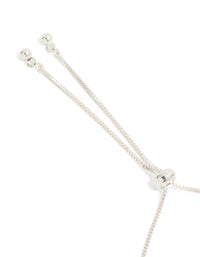Silver Plated Blue Cubic Zirconia Teardrop Toggle Bracelet - link has visual effect only