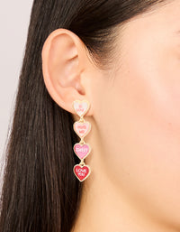 Gold Cutie Pie Drop Earrings - link has visual effect only