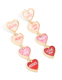 Gold Cutie Pie Drop Earrings - link has visual effect only