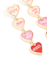 Gold Cutie Pie Drop Earrings - link has visual effect only