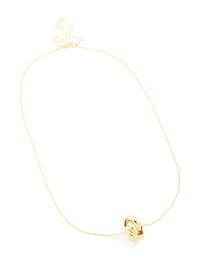 Gold Plated Brass Medium Knot Pendant Necklace - link has visual effect only