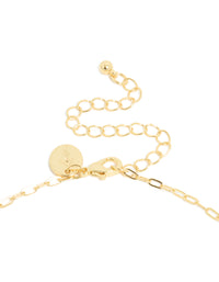 Gold Plated Freshwater Pearls & Heart Cluster Pendant Necklace - link has visual effect only