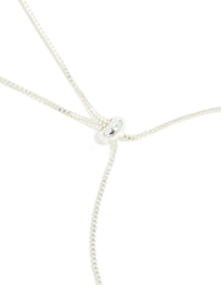 Silver Plated Cubic Zirconia Double Layered Toggle Bracelet - link has visual effect only