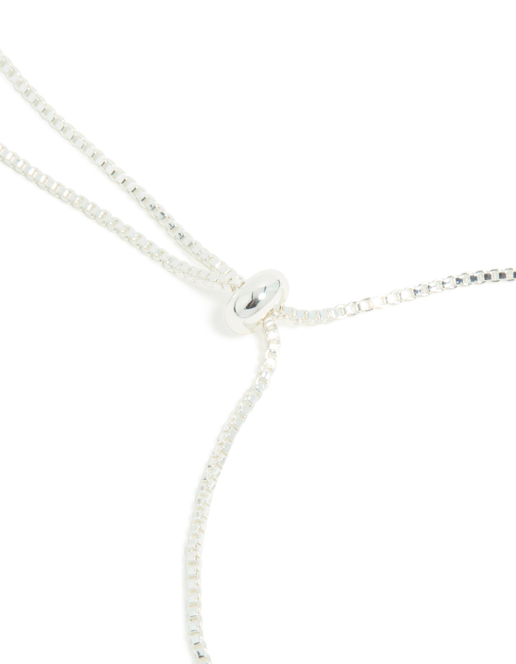 Silver Plated Cubic Zirconia Asymmetrical Toggle Bracelet