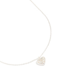 Silver Engraved Bubble Heart Necklace - link has visual effect only
