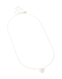Silver Engraved Bubble Heart Necklace - link has visual effect only