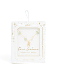 Gold Plated Green Aventurine Semi Precious Stone Cubic Zirconia Letter K Necklace - link has visual effect only