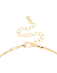 Mixed Metal Plated Textured Double Oval Pendant Necklace - link has visual effect only