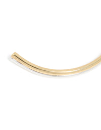 Mixed Metal Plated Thin Wire Knotted Wrist Cuff - link has visual effect only