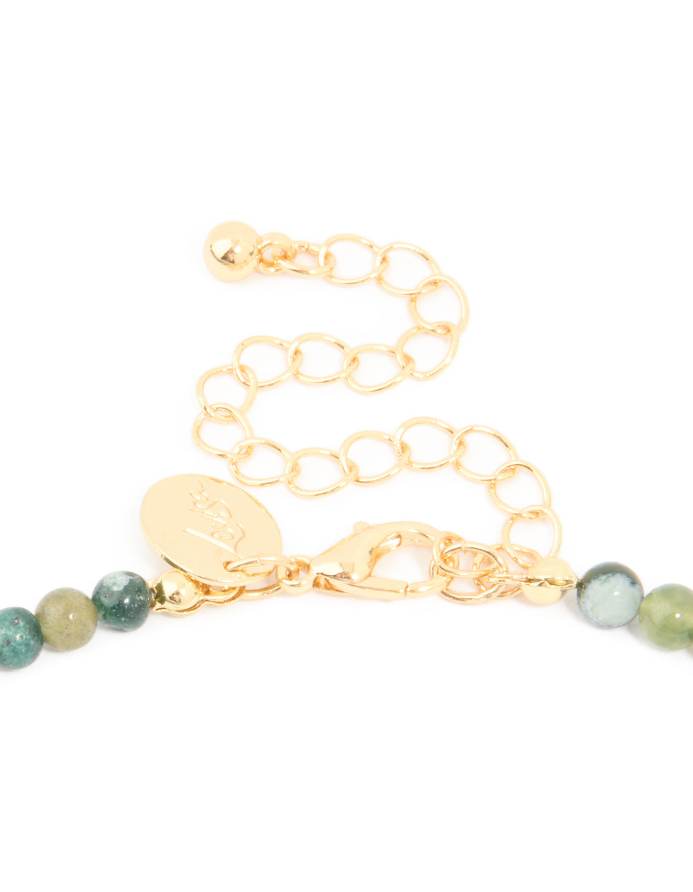 Gold Plated Jade Semi Precious Stone Mixed Beaded Freshwater Pearl Necklace