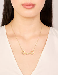 Gold Horsebit Pendant Necklace - link has visual effect only