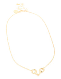 Gold Horsebit Pendant Necklace - link has visual effect only