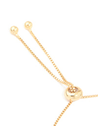 Gold Plated Jade Semi Precious Stone Beaded Toggle Bracelet - link has visual effect only
