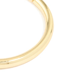 Gold Smooth Chain Bangle - link has visual effect only