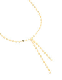 Gold Plated Mariner Chain Y-Necklace - link has visual effect only