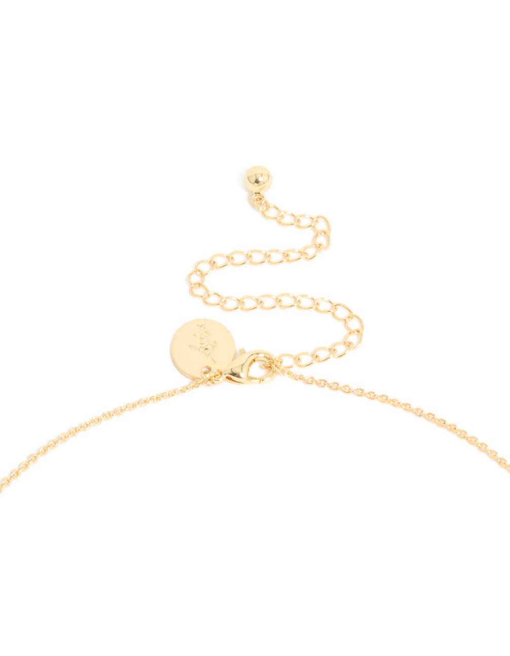 Gold Plated Cubic Zirconia Halo Round Triple Drop Necklace