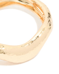Gold Hammered Wiggle Bangle - link has visual effect only