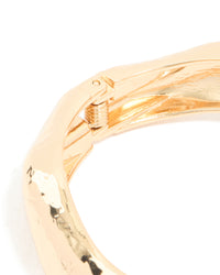 Gold Hammered Wiggle Bangle - link has visual effect only