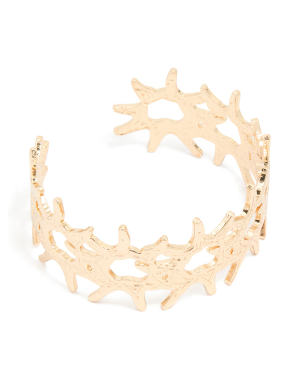 Gold Coral Wrist Cuff