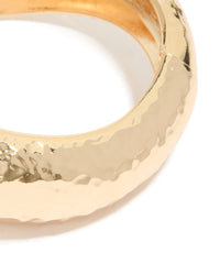 Gold Thick Hammered Wavy Bangle - link has visual effect only