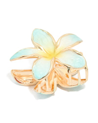 Gold Blue Enamel Tropical Claw Clip - link has visual effect only