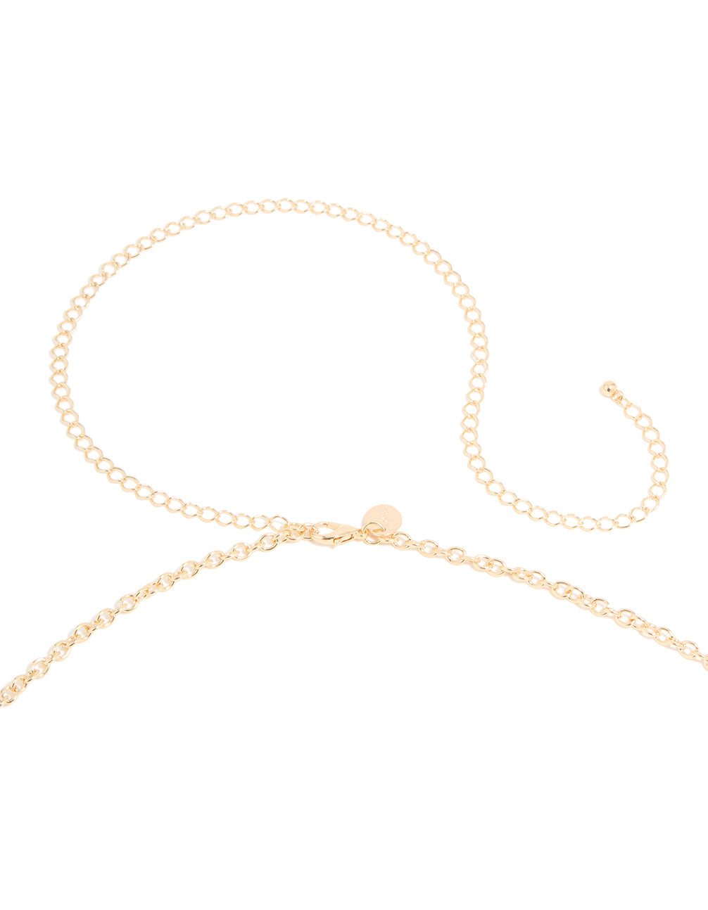 Gold Hammered Alternating Round & Square Belt