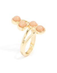 Gold Plated Stacked Pebbles Ring - link has visual effect only