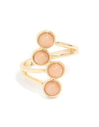Gold Plated Stacked Pebbles Ring - link has visual effect only