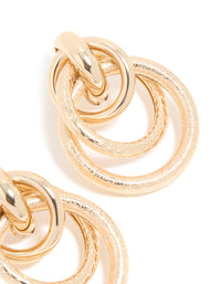 Gold Layered Tube Earrings - link has visual effect only