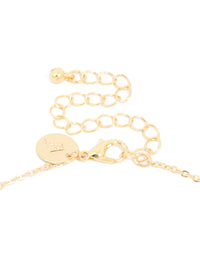 Gold Plated Cubic Zirconia Lock & Key Letter K Necklace - link has visual effect only