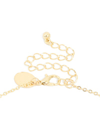 Gold Plated Cubic Zirconia Bubble Letter J Necklace - link has visual effect only
