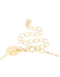 Gold Plated Cubic Zirconia Bubble Letter L Necklace - link has visual effect only