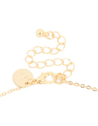 Gold Plated Cubic Zirconia Lock & Key Letter A Necklace - link has visual effect only