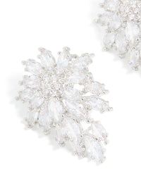 Cubic Zirconia Snowflake Cluster Earrings - link has visual effect only