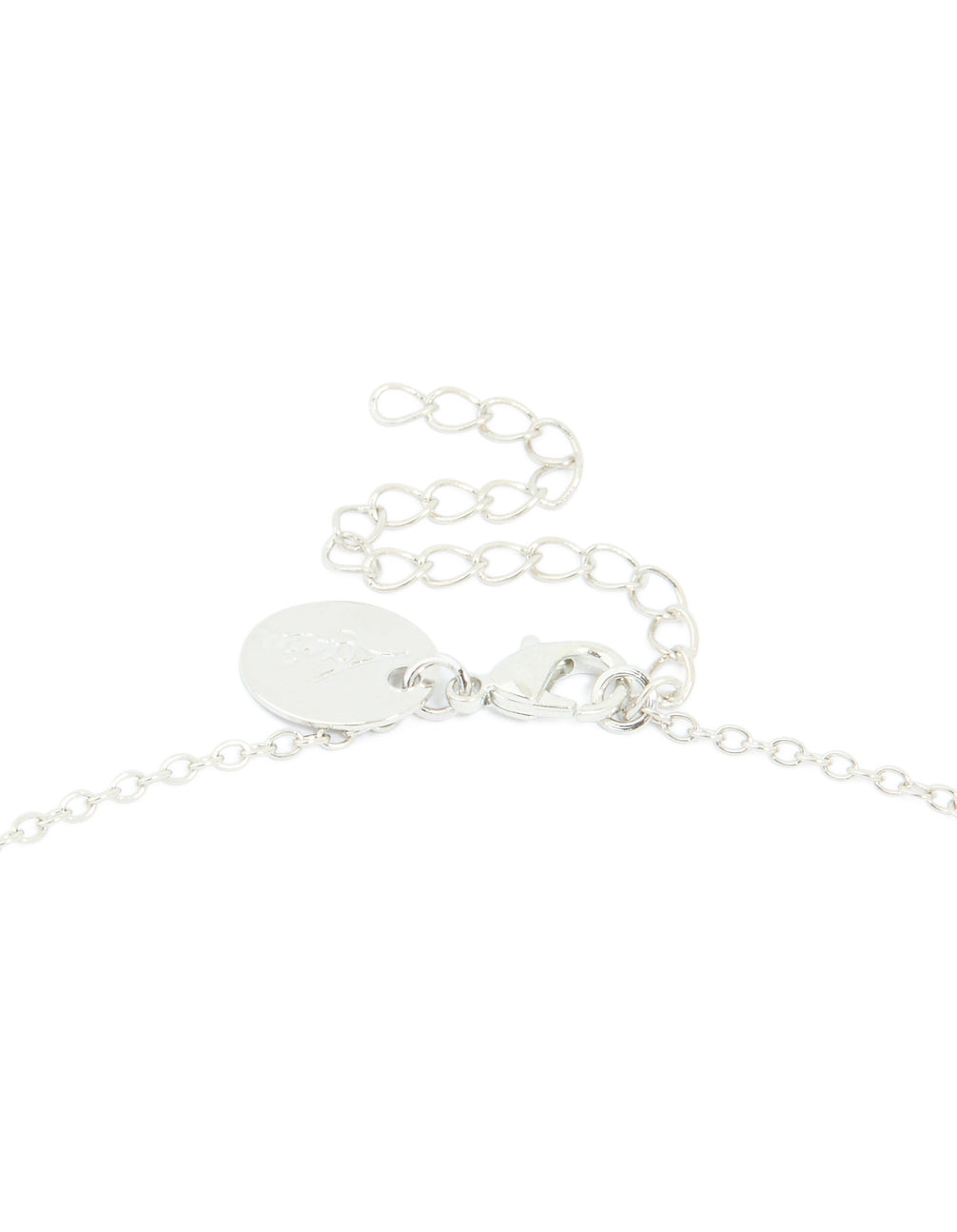 Silver Round Cubic Zirconia Cross Pendant Necklace