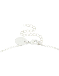 Silver Round Cubic Zirconia Cross Pendant Necklace - link has visual effect only